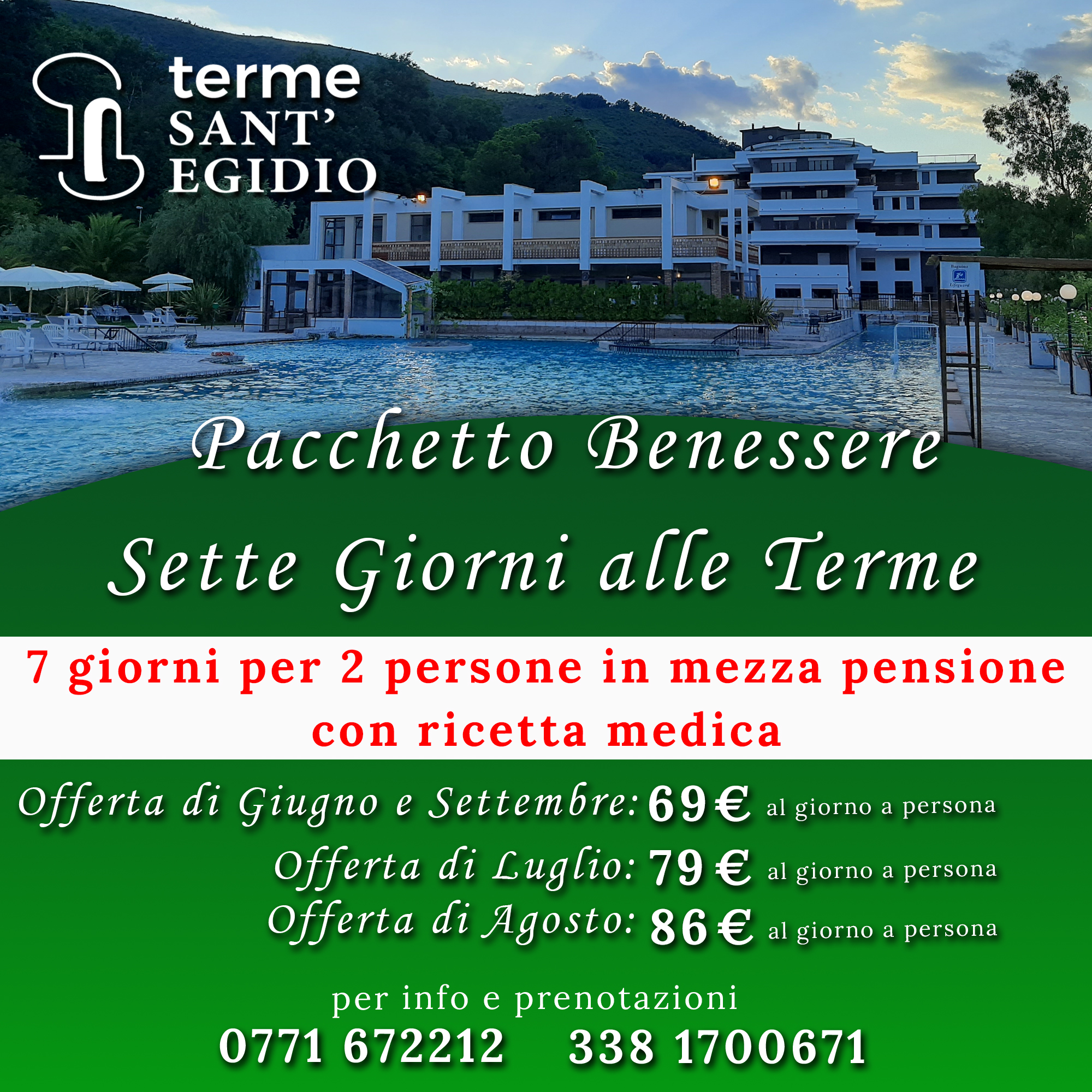 7 giorni alle terme di suio in mezza pensione