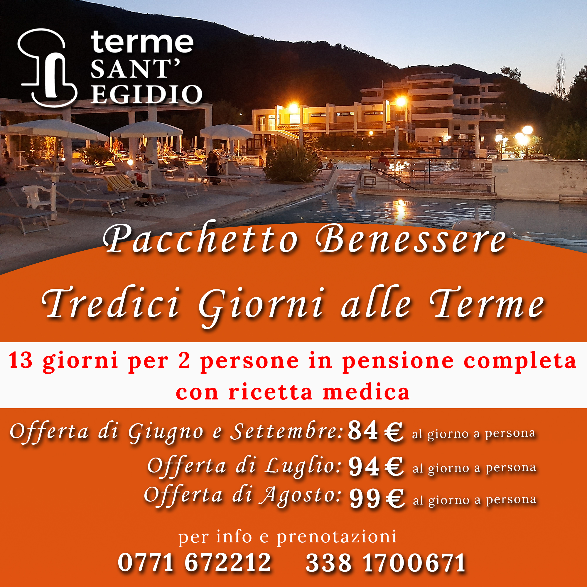 tredici giorni alle terme di suio in pensione completa