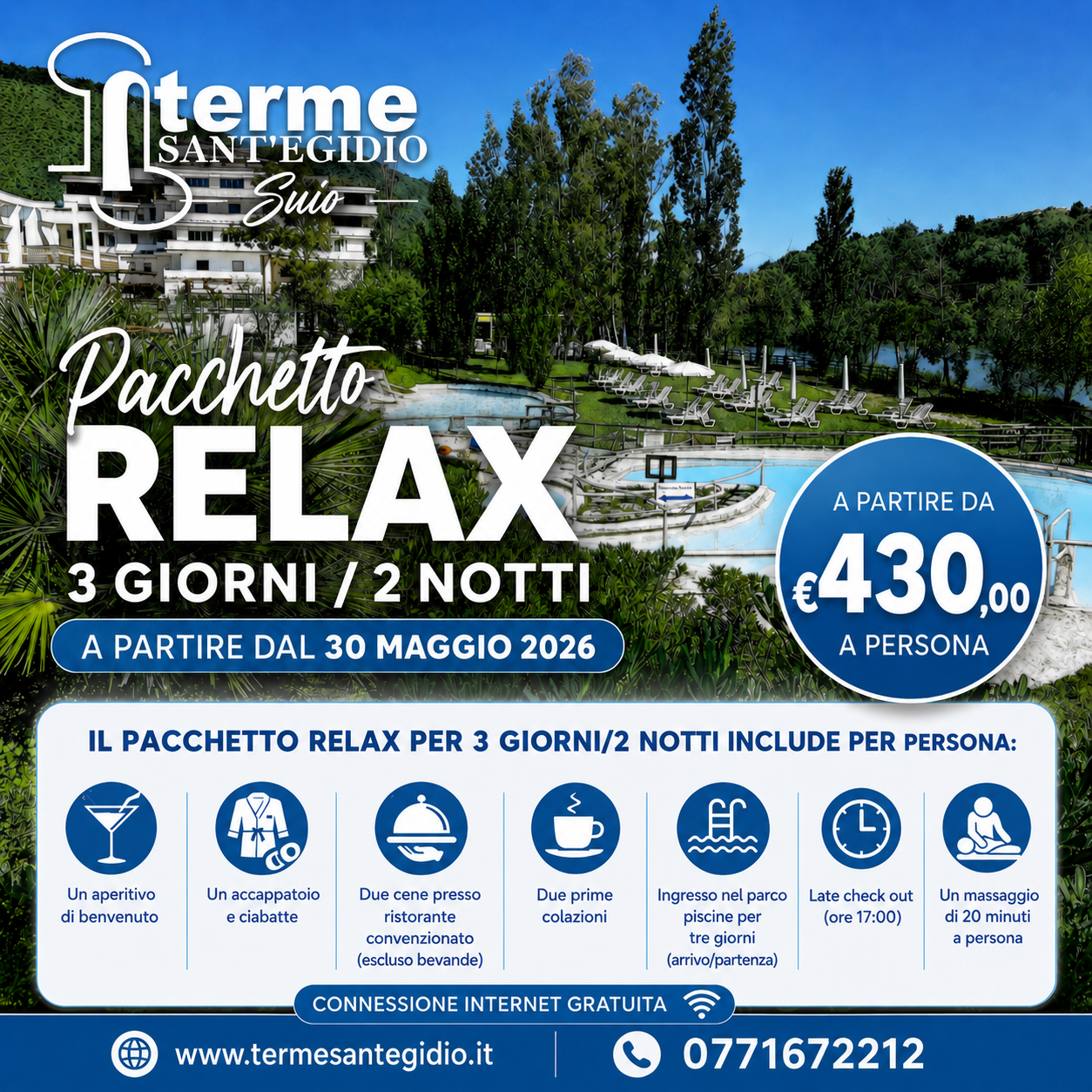 pacchetto relax 3 giorni 2 notti