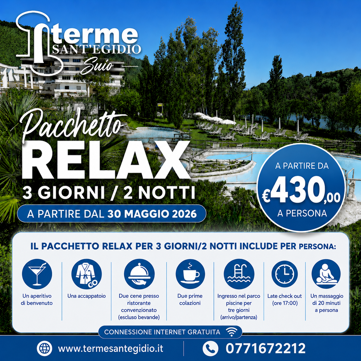 pacchetto 3giorni 2 notti alle terme