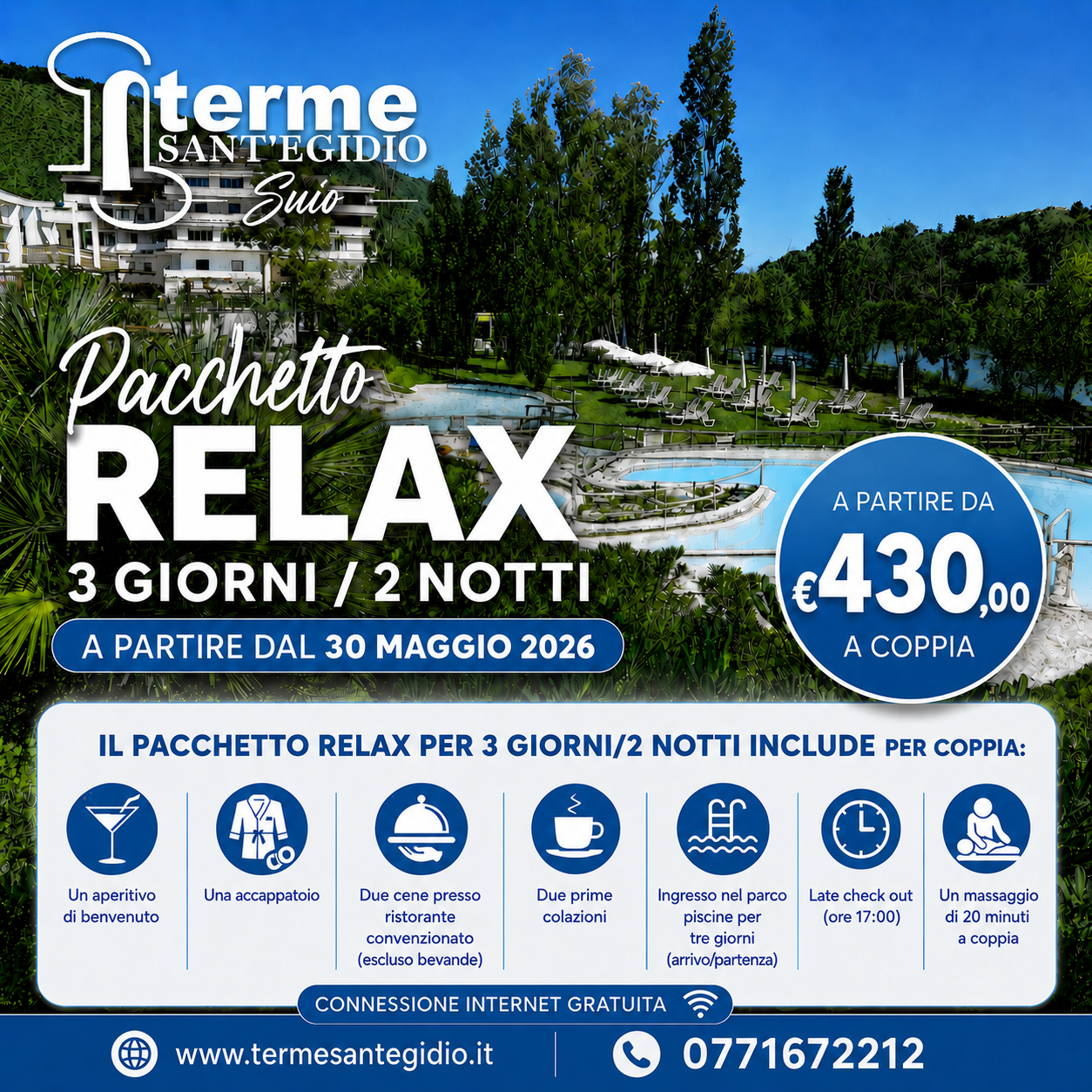 pacchetto relax 3giorni 2 notti alle terme