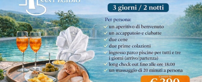 pacchetto relax 3giorni 2 notti alle terme Sant'Egidio di Suio