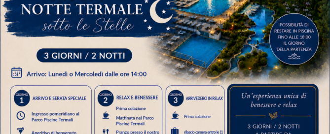 pacchetto notte termale sotto le stelle