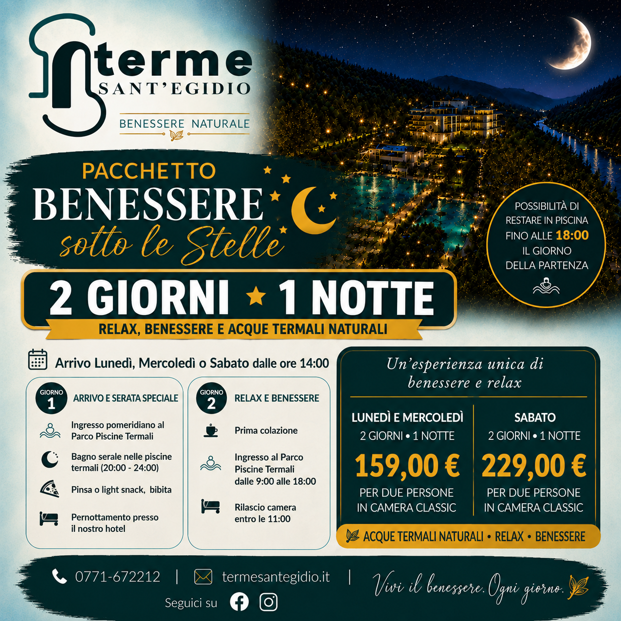 benessere sotto le stelle alle terme di suio castelforte